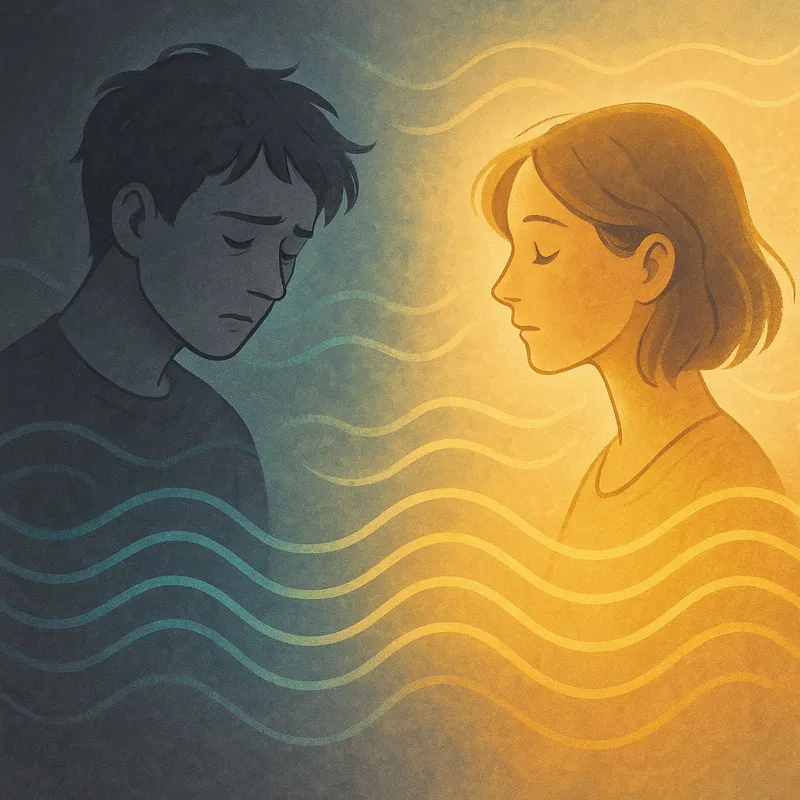 波動が低い人が集まる場所にいて影響を受けている女性