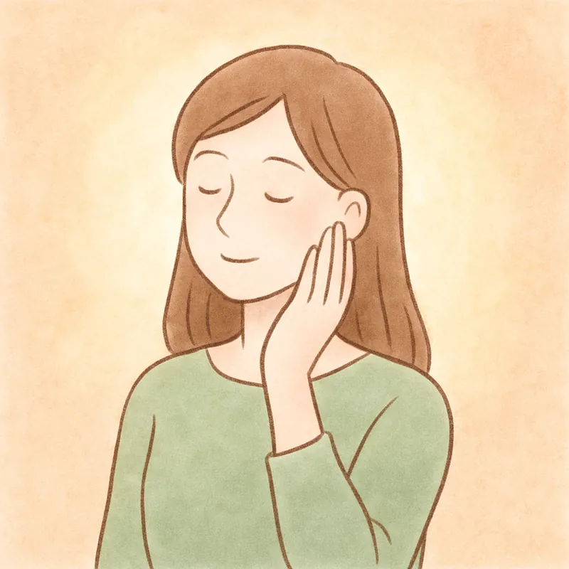 遠隔ヒーリングの効果を感じるために呼吸や意識を整える女性