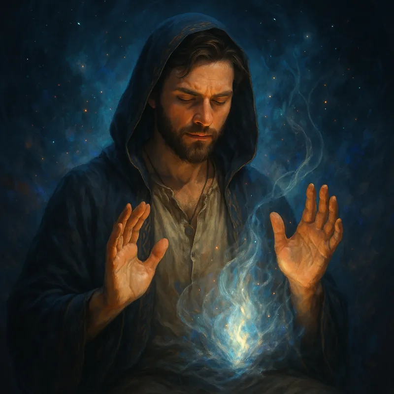 ひろすえ先生が遠隔ヒーリングをするイメージ画像